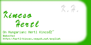 kincso hertl business card